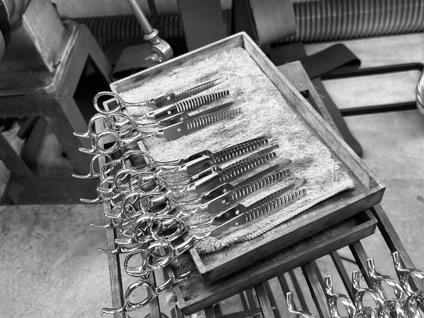 Dune scissors prepared in the workshop